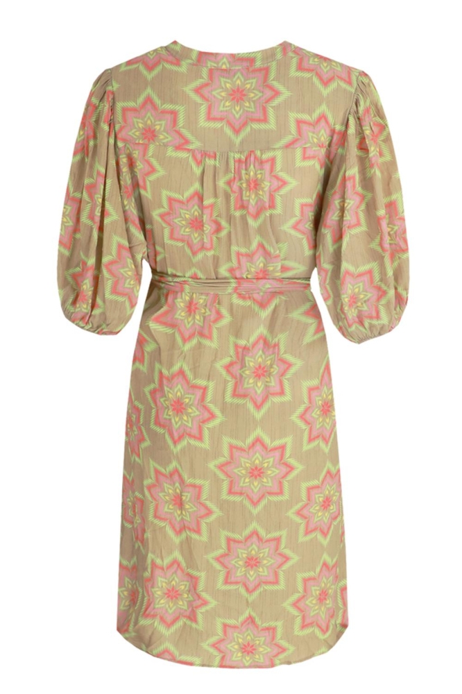 LYSA DRESS 25ZZF01 502749 KHAKI/SEAFOAM MINT